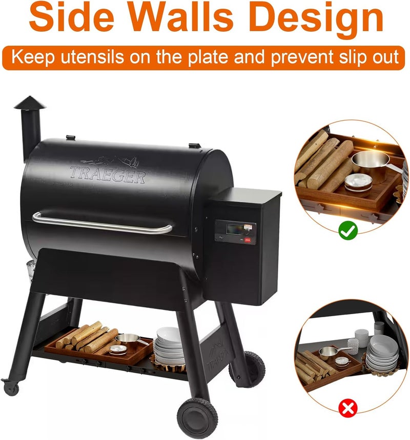 DELSbbq Adjustable Grill Storage Shelf for Traeger Pro 34 Series Pro 780 and Ironwood 885 Pellet Grills, Grill Bottom Shelf Accessory for Traeger Pellet Grills and Other Wood Pellet Grills - Image 5
